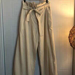 Robert Rodriguez Wide-Leg Linen Pants. Size 4